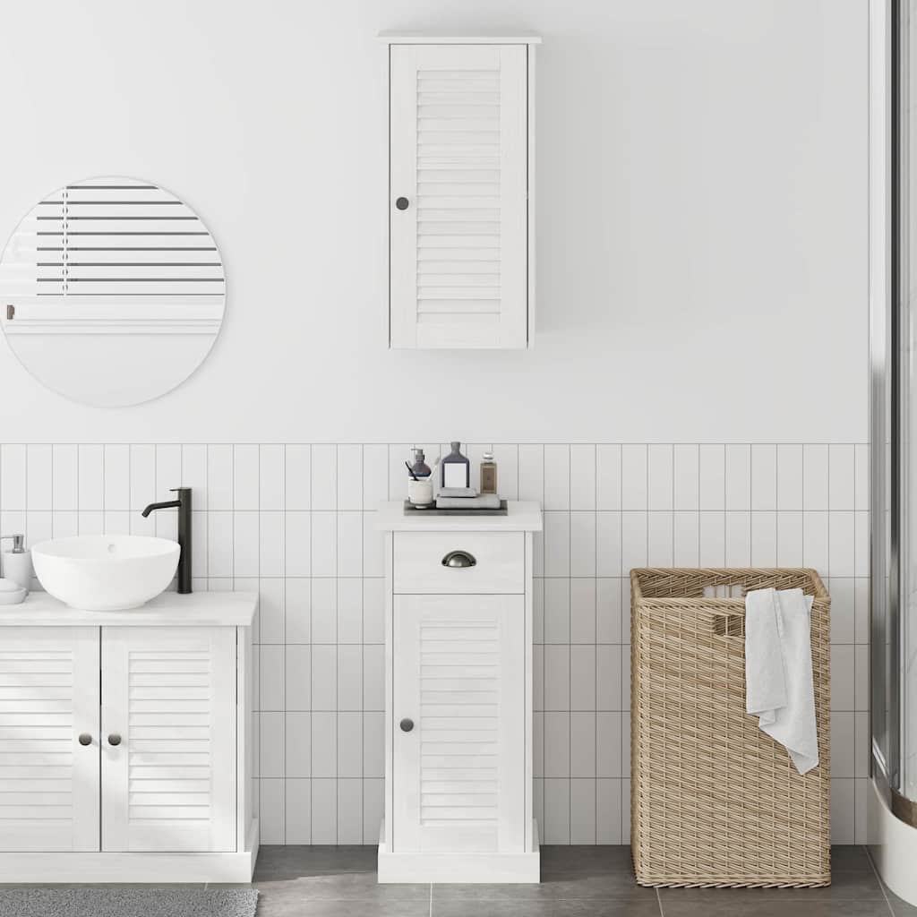 Badezimmermöbel Set 2 pcs Braun und Weiß 37 x 34 x 80 cm