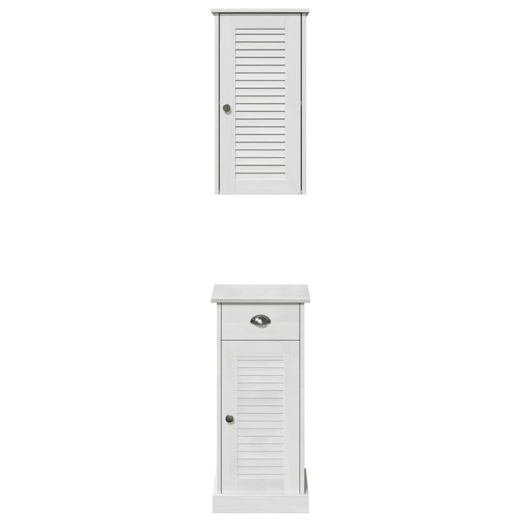 Badezimmermöbel Set 2 pcs Braun und Weiß 37 x 34 x 80 cm