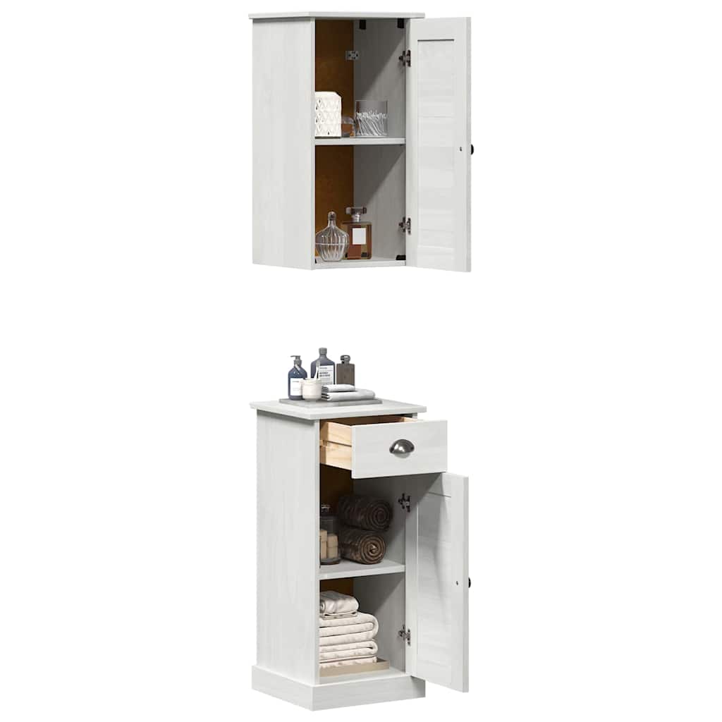 Badezimmermöbel Set 2 pcs Braun und Weiß 37 x 34 x 80 cm