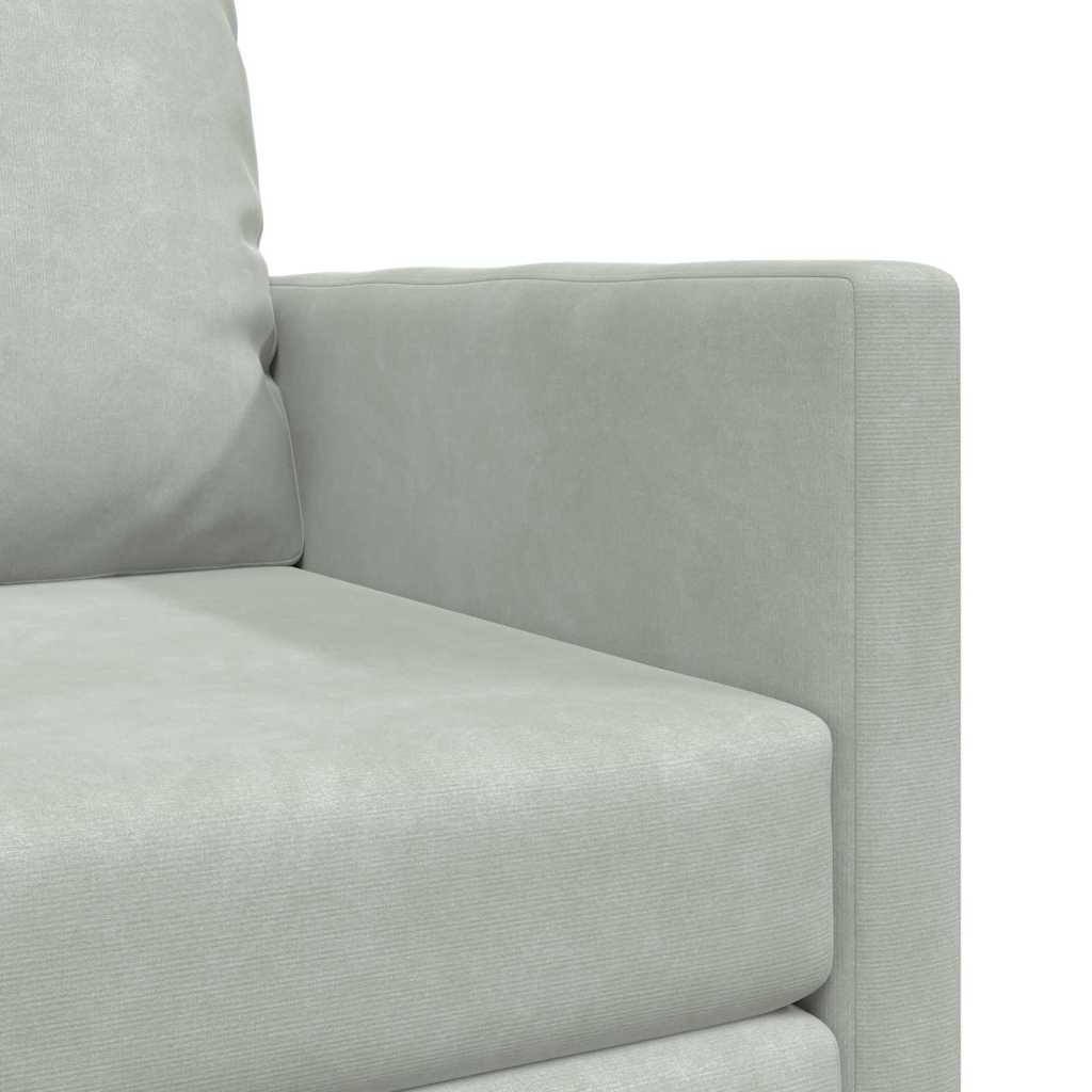 Fußsofa-Bett mit Kissen Hellgrau 74 x 77 x 81 cm Samt