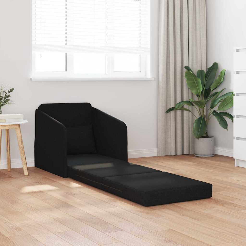 Sofa Bett Schwarz 65 x 80 x 83 cm Stoff