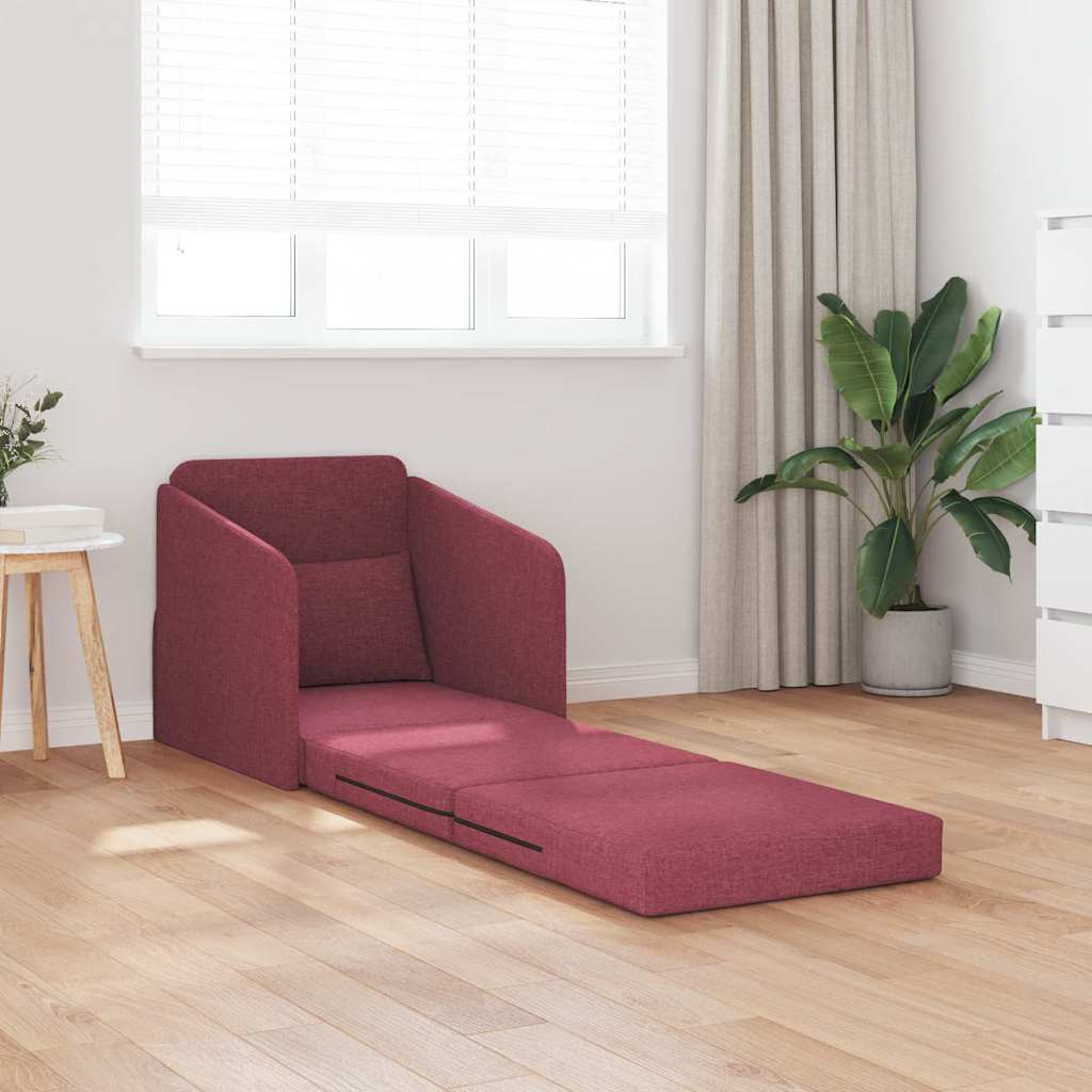 Sofa Bett Weinrot 65 x 80 x 83 cm Stoff