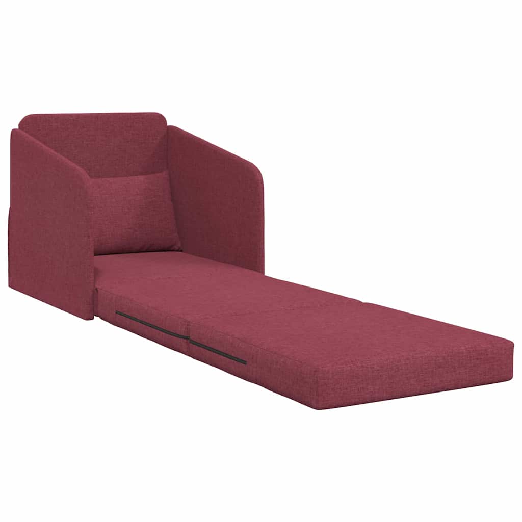 Sofa Bett Weinrot 65 x 80 x 83 cm Stoff