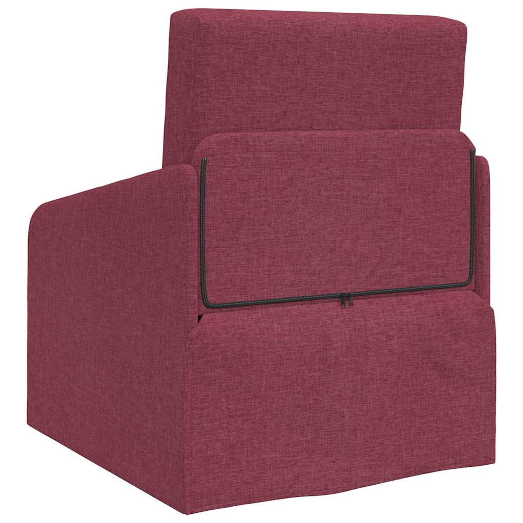 Sofa Bett Weinrot 65 x 80 x 83 cm Stoff
