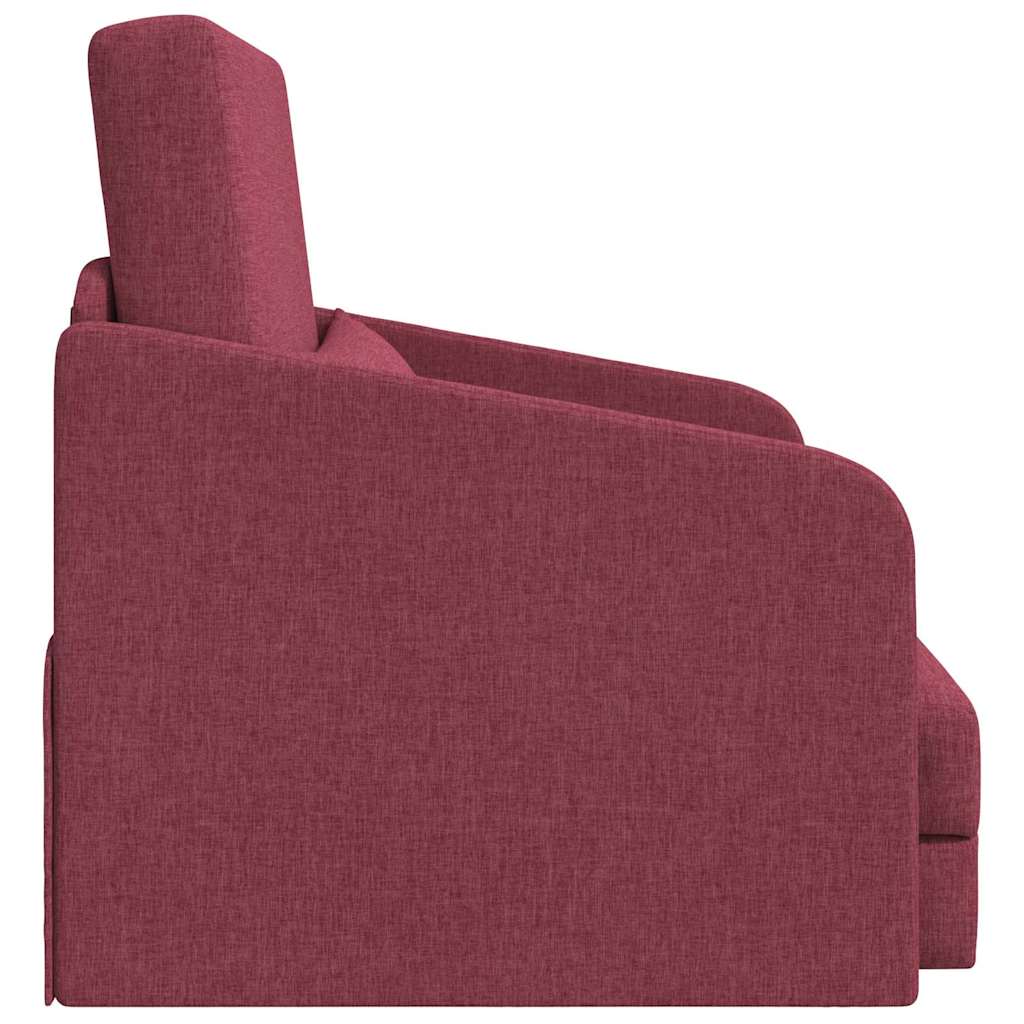 Sofa Bett Weinrot 65 x 80 x 83 cm Stoff