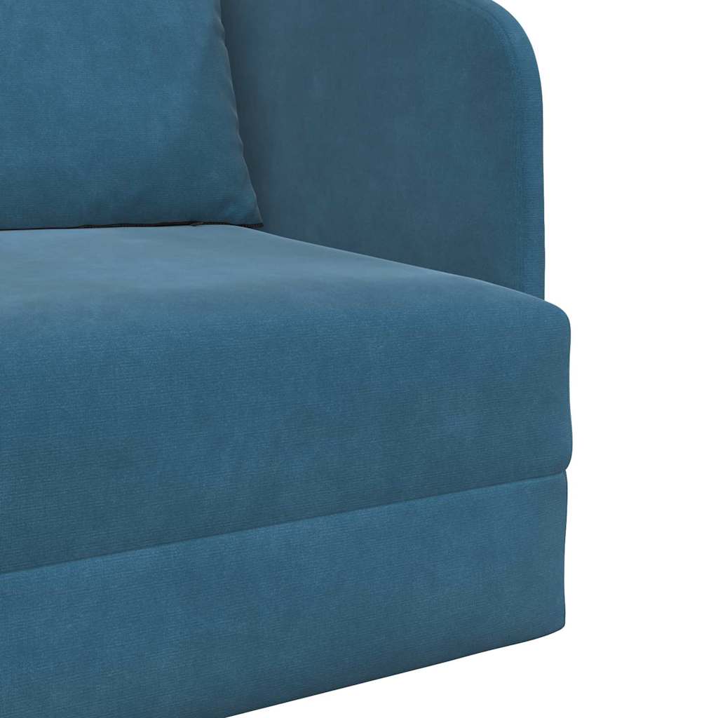 Sofa Bett Blau 65 x 80 x 83 cm Samt
