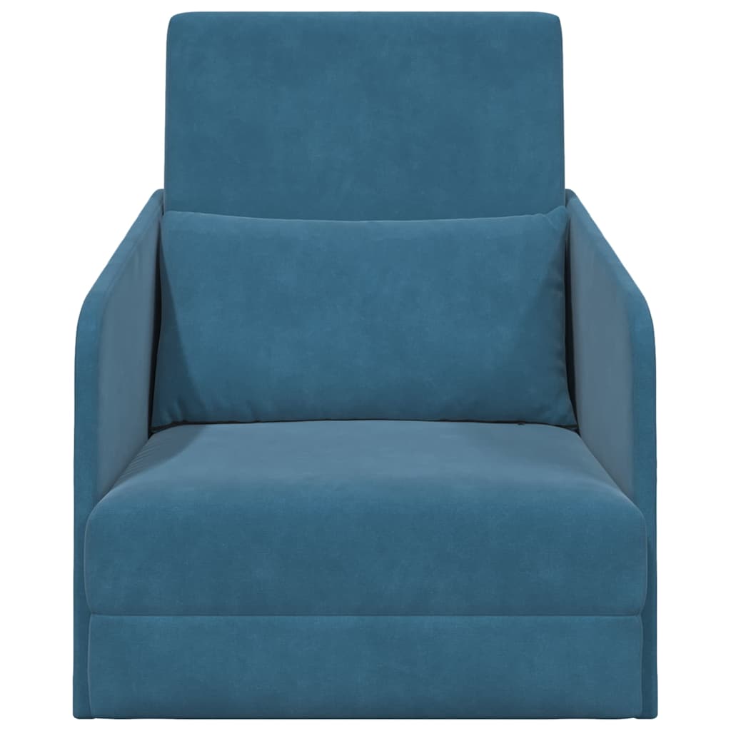 Sofa Bett Blau 65 x 80 x 83 cm Samt