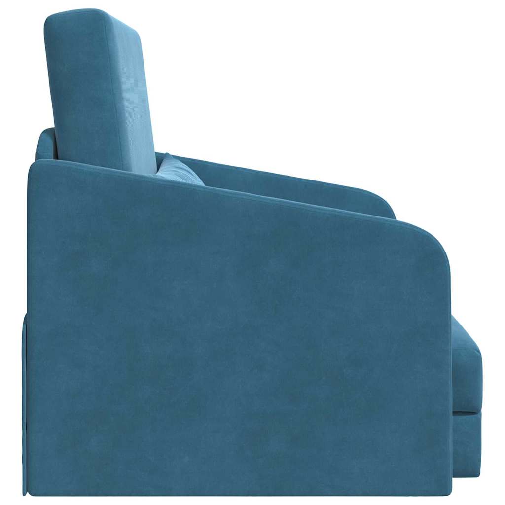 Sofa Bett Blau 65 x 80 x 83 cm Samt