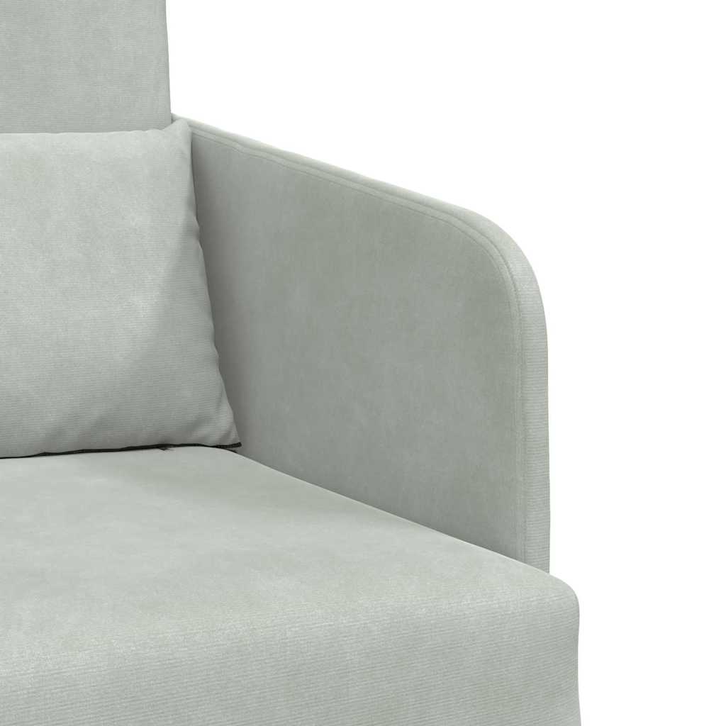 Sofa Bett Hellgrau 65 x 80 x 83 cm Samt