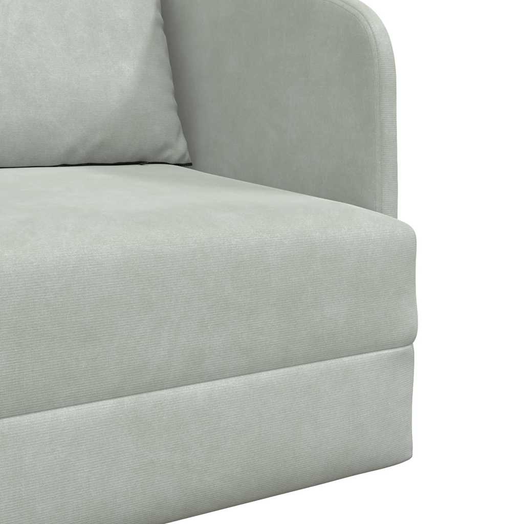 Sofa Bett Hellgrau 65 x 80 x 83 cm Samt