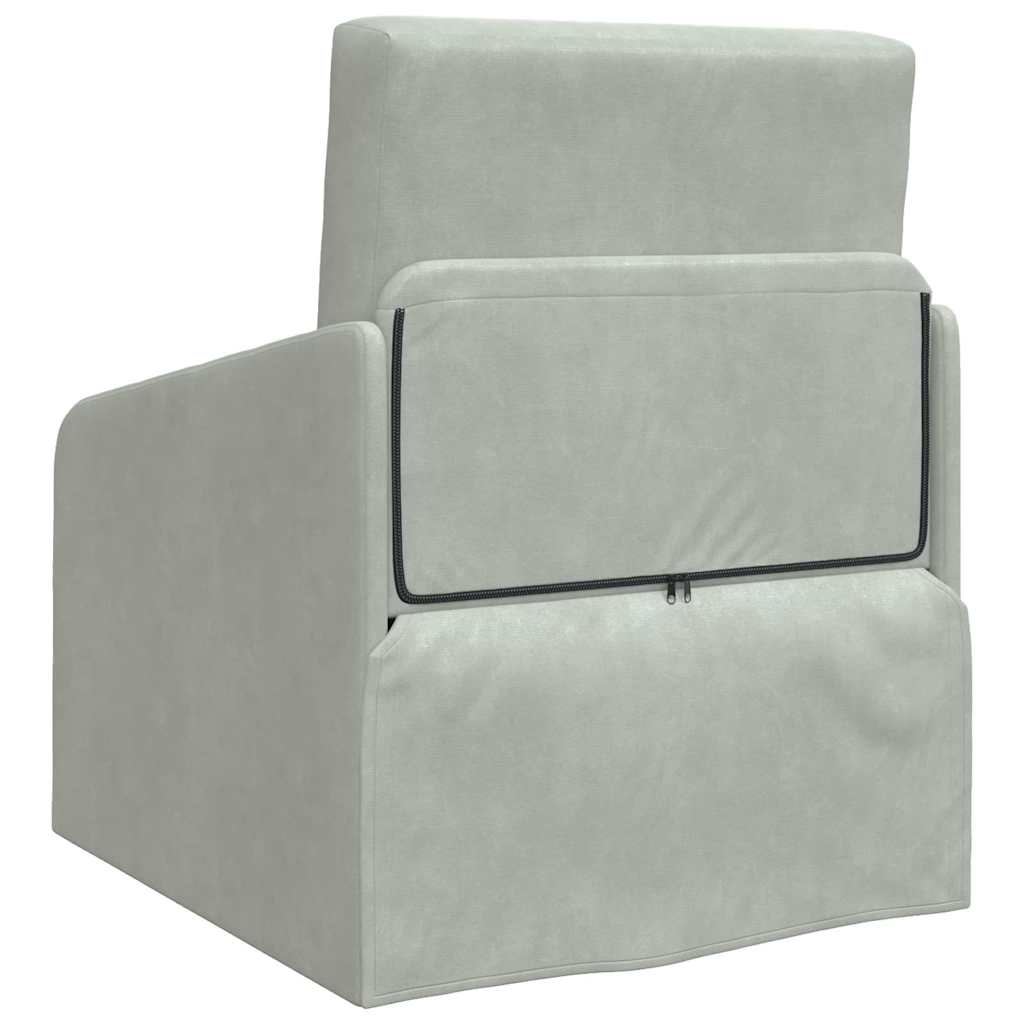 Sofa Bett Hellgrau 65 x 80 x 83 cm Samt