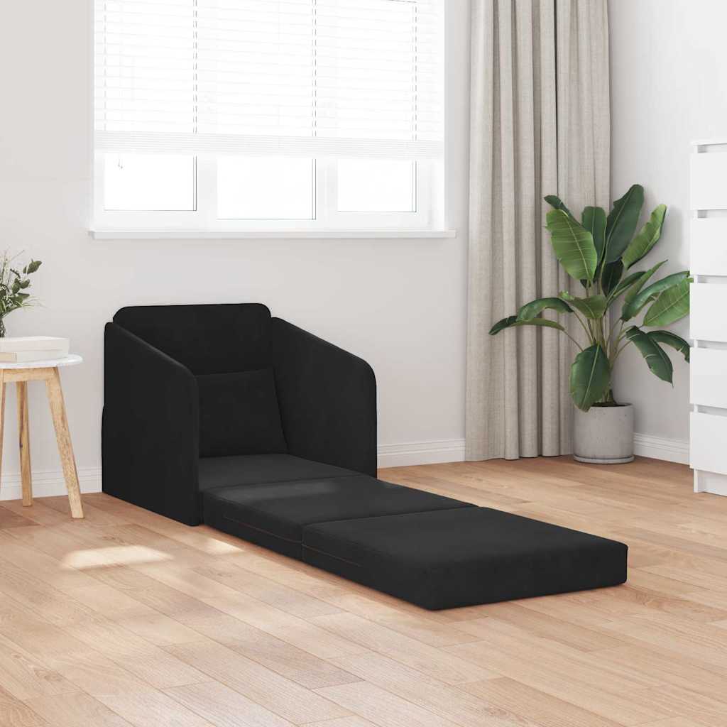 Sofa Bett Schwarz 65 x 80 x 83 cm Samt