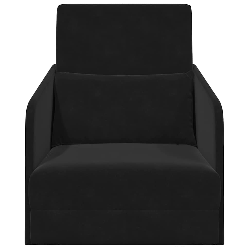 Sofa Bett Schwarz 65 x 80 x 83 cm Samt
