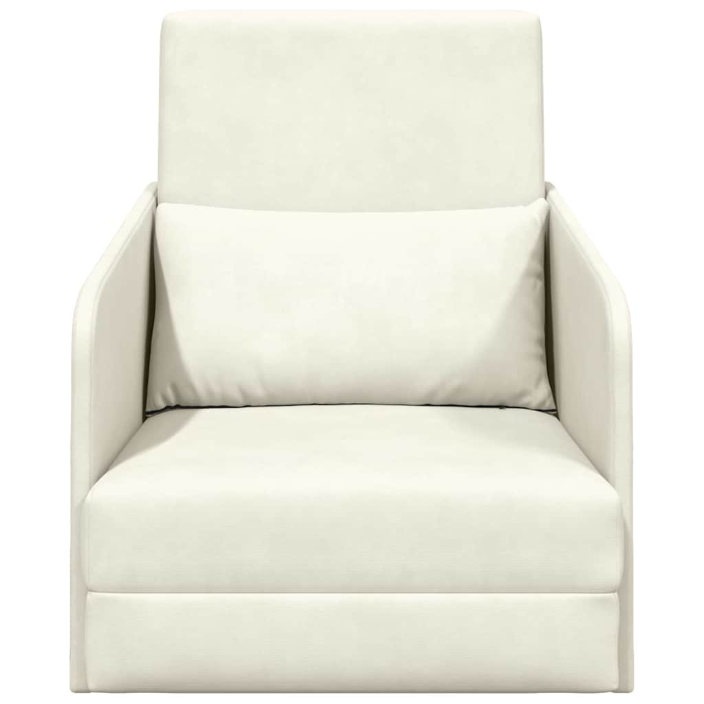 Sofa Bett Creme 65 x 80 x 83 cm Samt