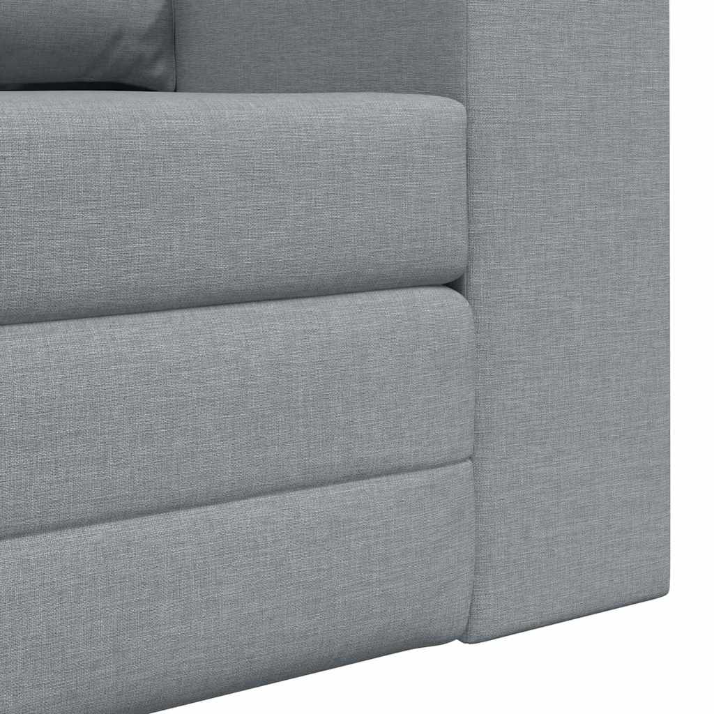 Sofa Bett Hellgrau 148 x 71 x 83 cm Stoff