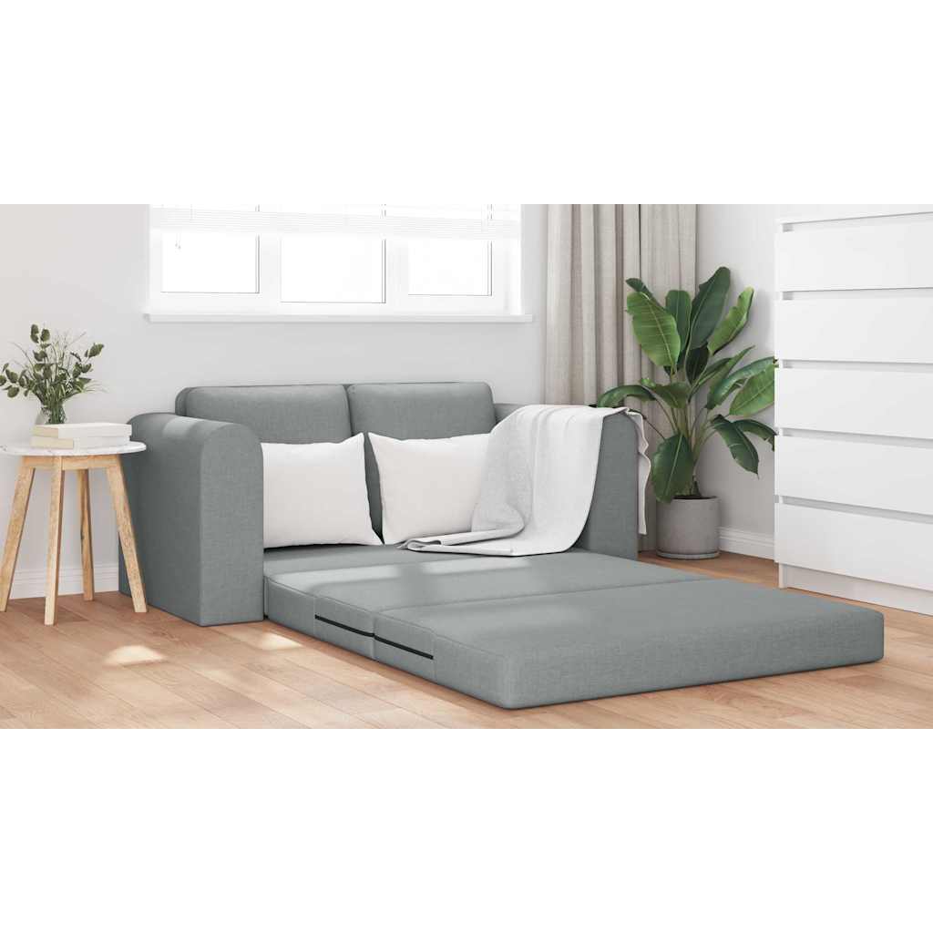 Sofa Bett Hellgrau 148 x 71 x 83 cm Stoff