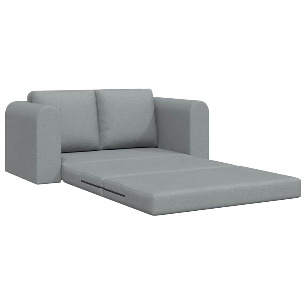 Sofa Bett Hellgrau 148 x 71 x 83 cm Stoff