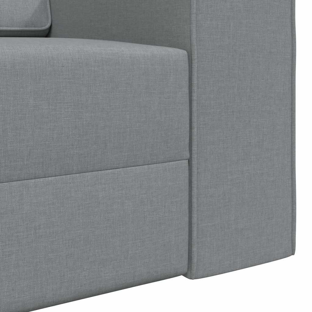 Bodensofa-Bett Hellgrau 245 x 78 x 77 cm Stoff