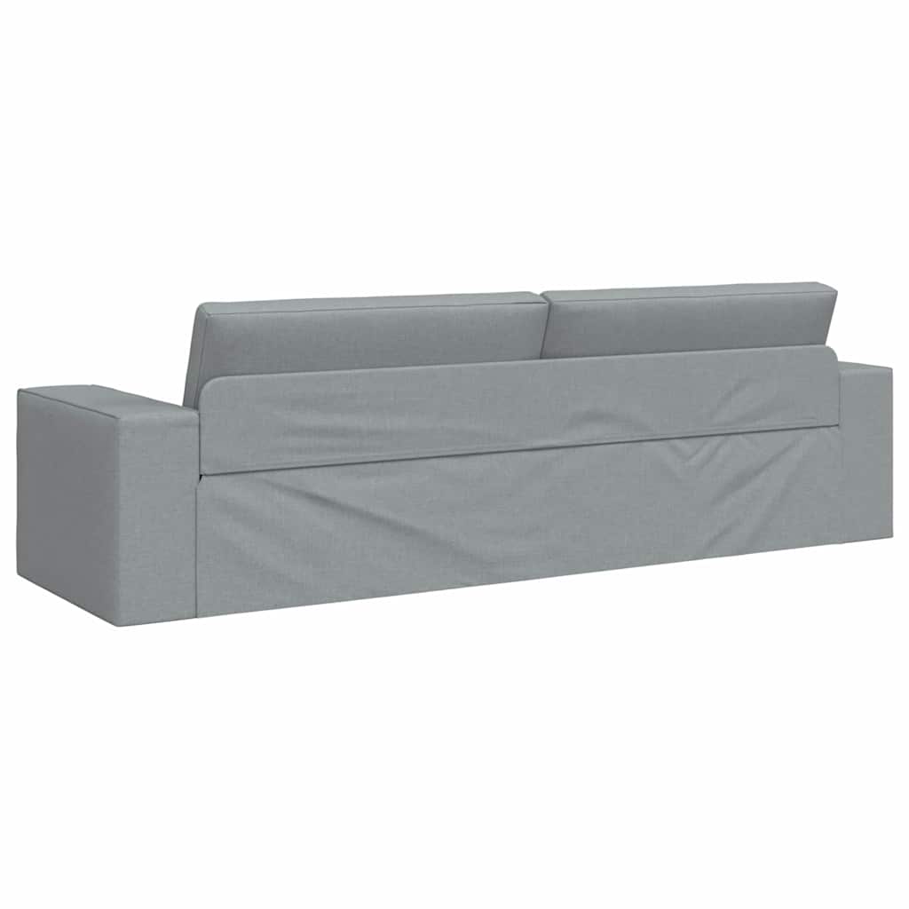 Bodensofa-Bett Hellgrau 245 x 78 x 77 cm Stoff