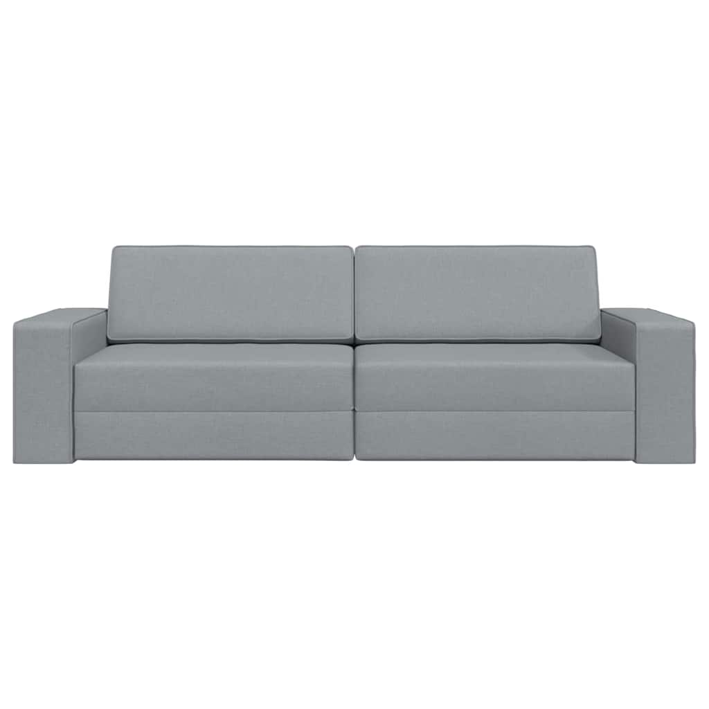 Bodensofa-Bett Hellgrau 245 x 78 x 77 cm Stoff
