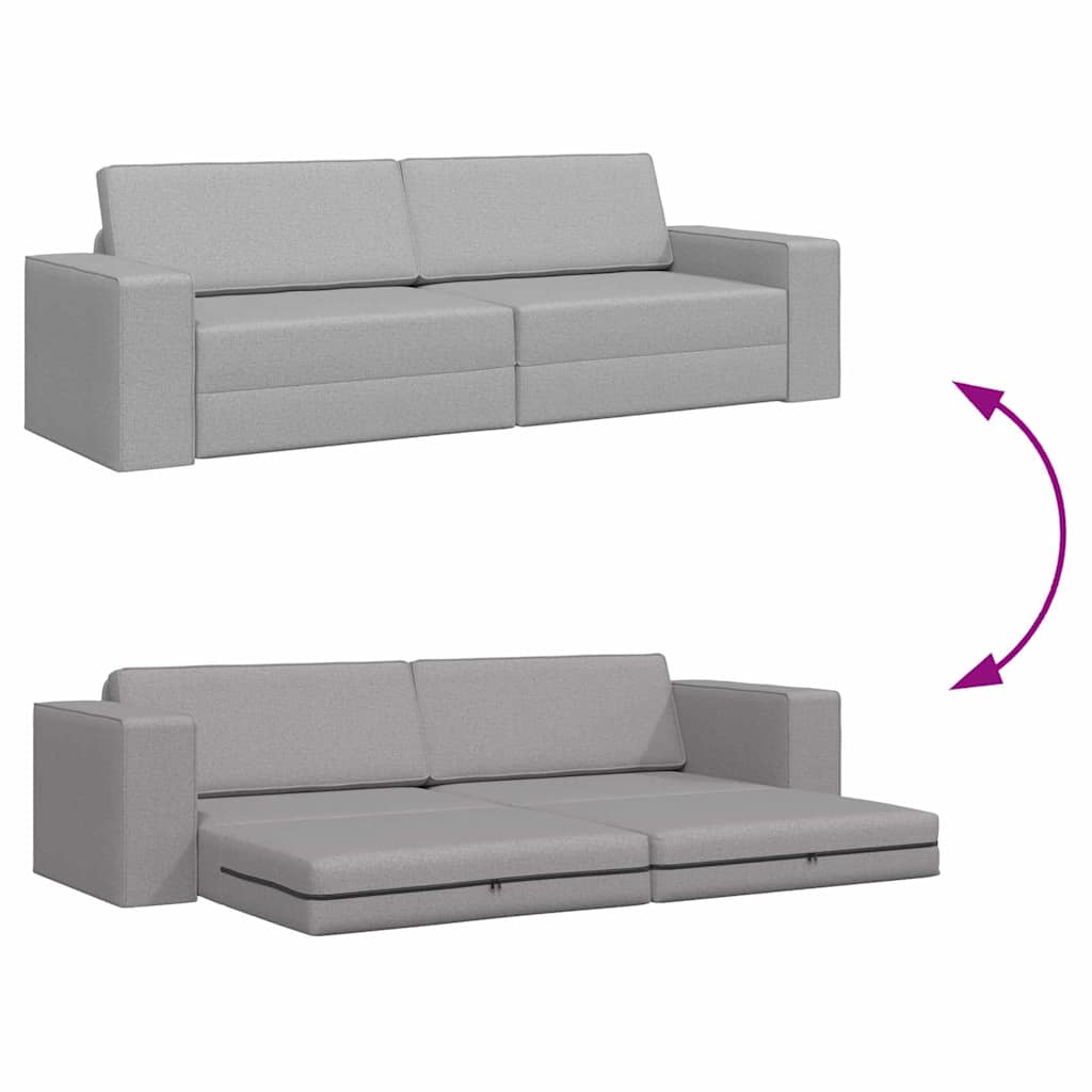 Bodensofa-Bett Wolken-Grau 245 x 78 x 77 cm Stoff