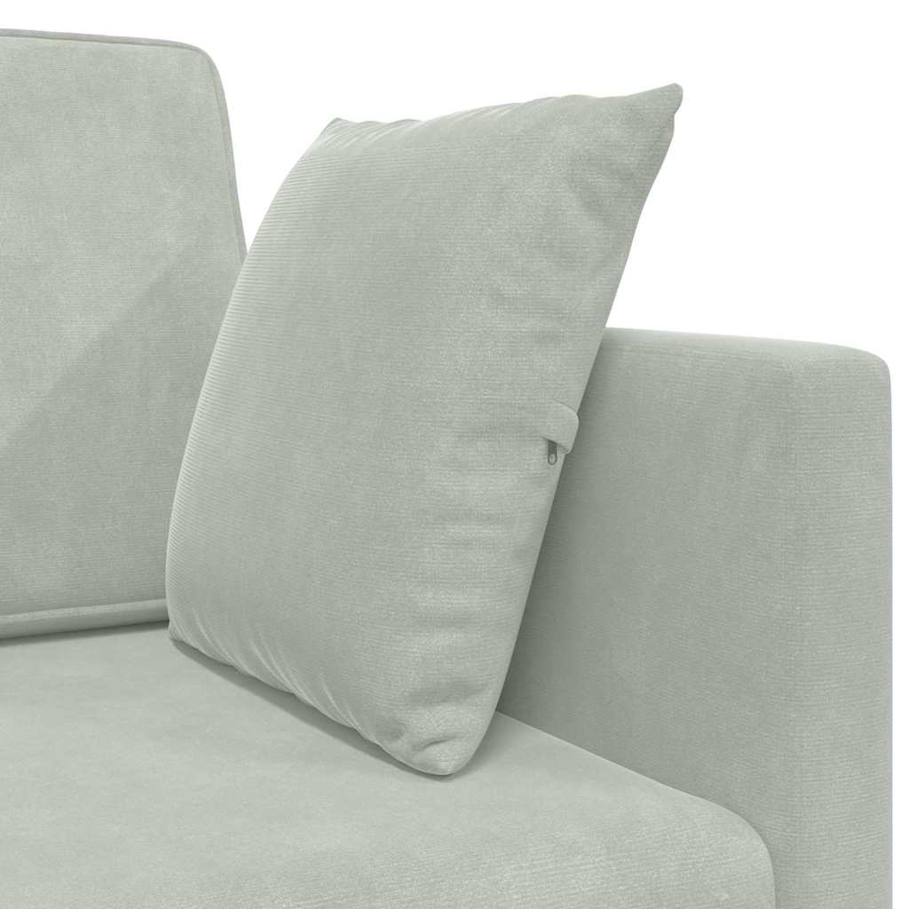 Boden-Schlafsofa Hellgrau 213 x 76 x 77 cm Samt