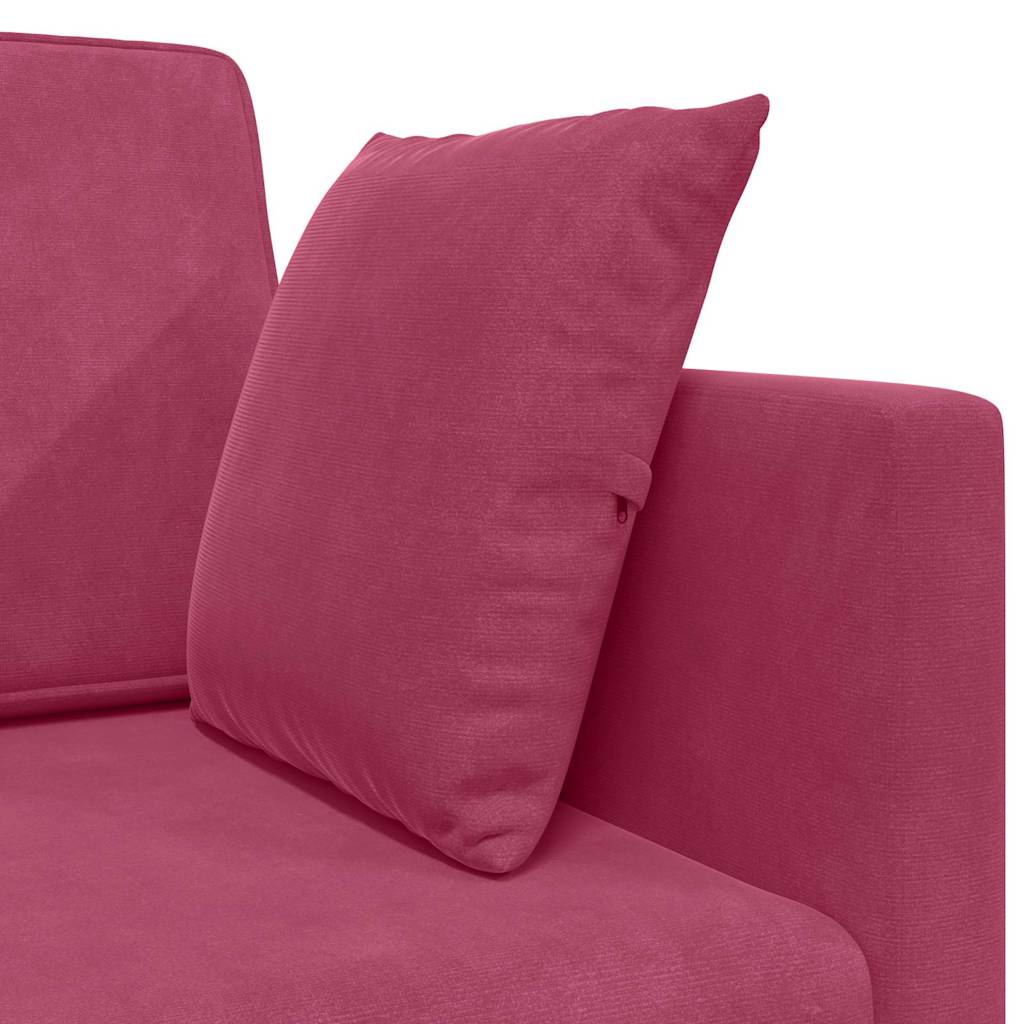 Boden-Schlafsofa Weinrot 213 x 76 x 77 cm Samt