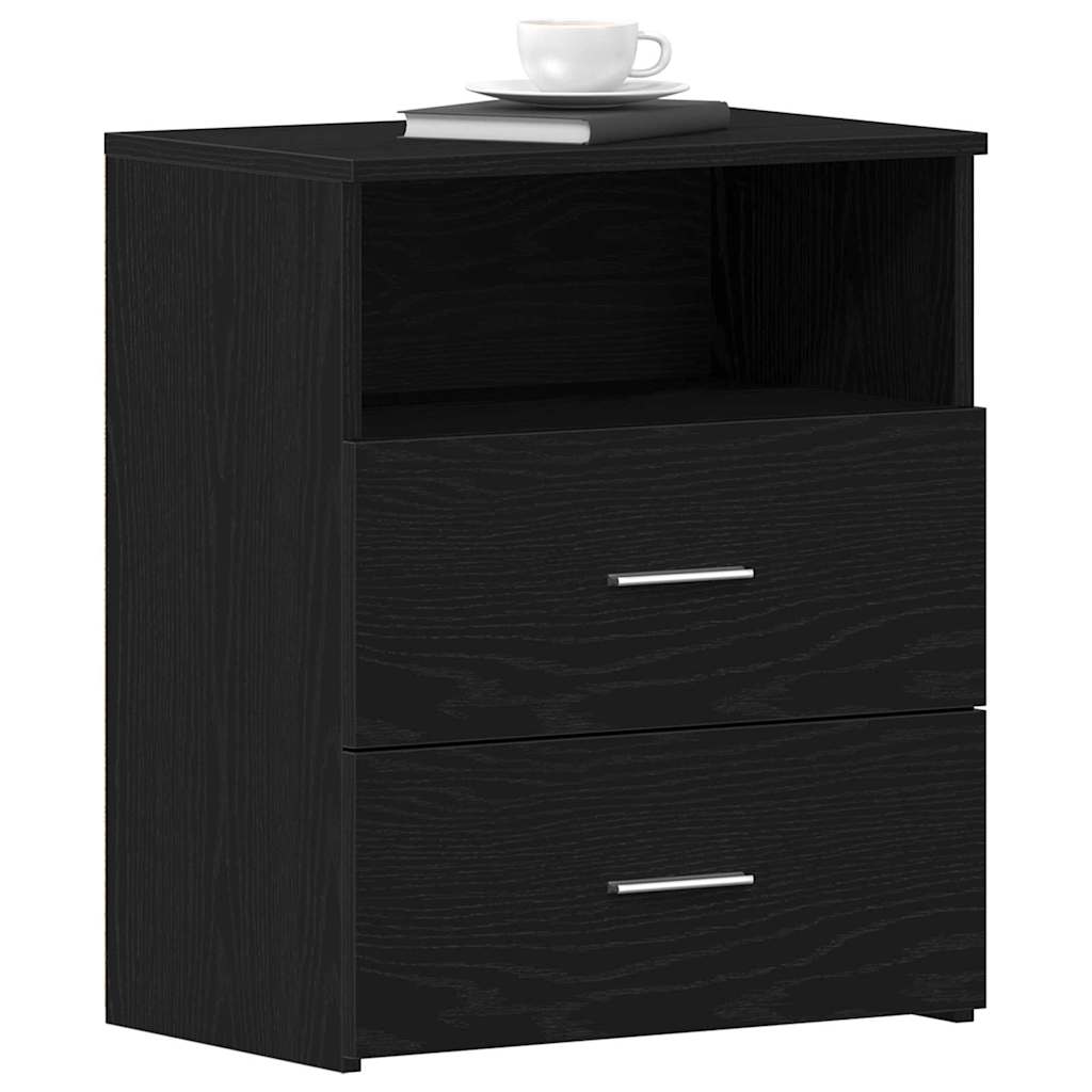 Nachttisch 2 pcs Schwarze Eiche 50 x 32 x 60 cm Holzwerkstoff
