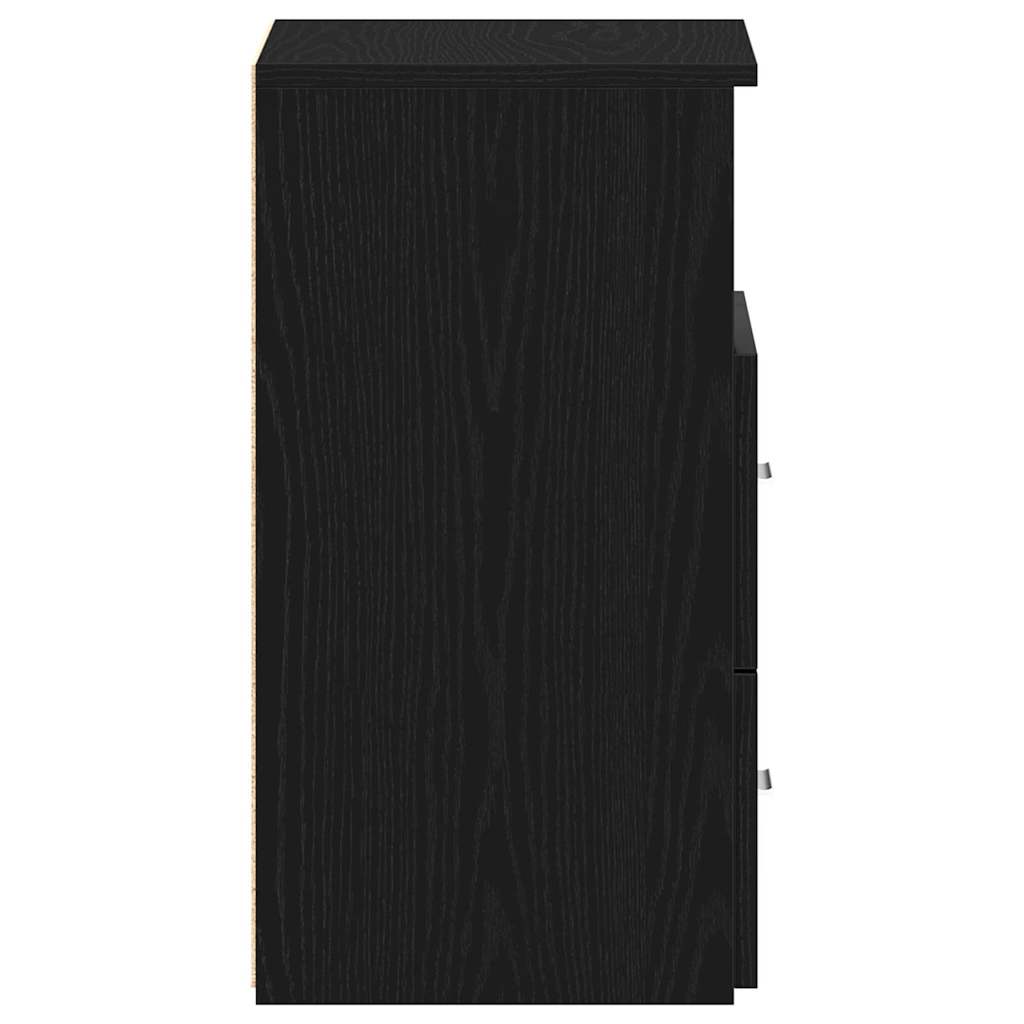 Nachttisch 2 pcs Schwarze Eiche 50 x 32 x 60 cm Holzwerkstoff