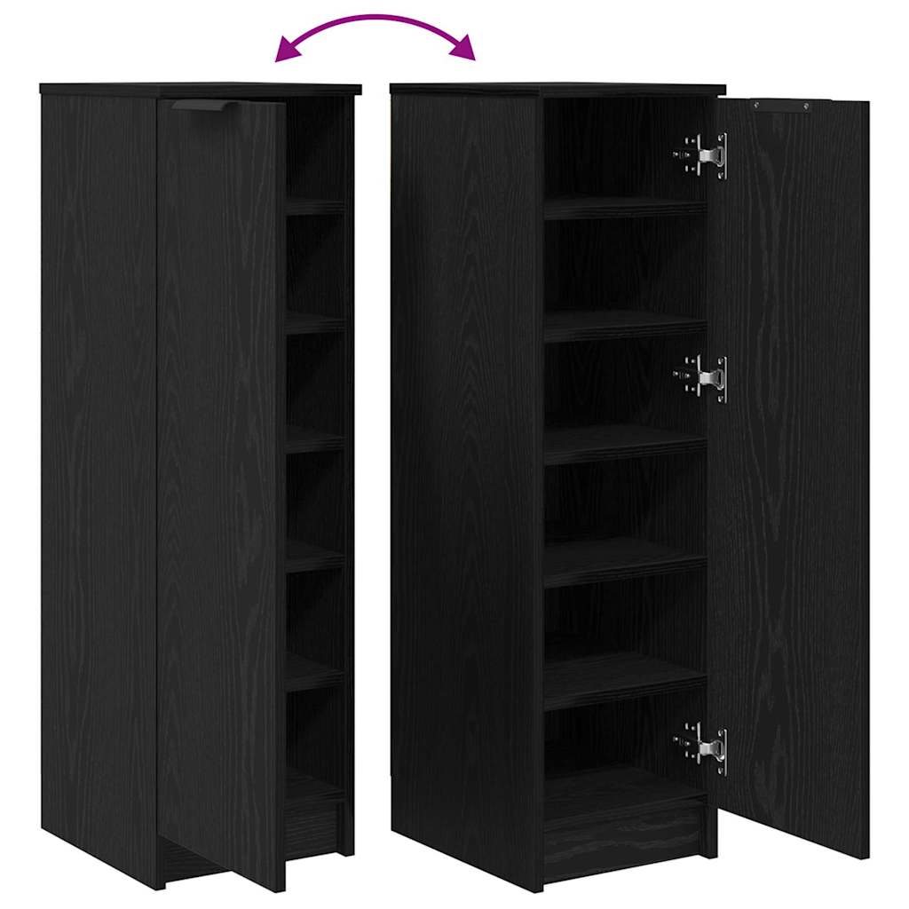 Schuhschrank Schwarze Eiche 29.5 x 35 x 101 cm Holzwerkstoff