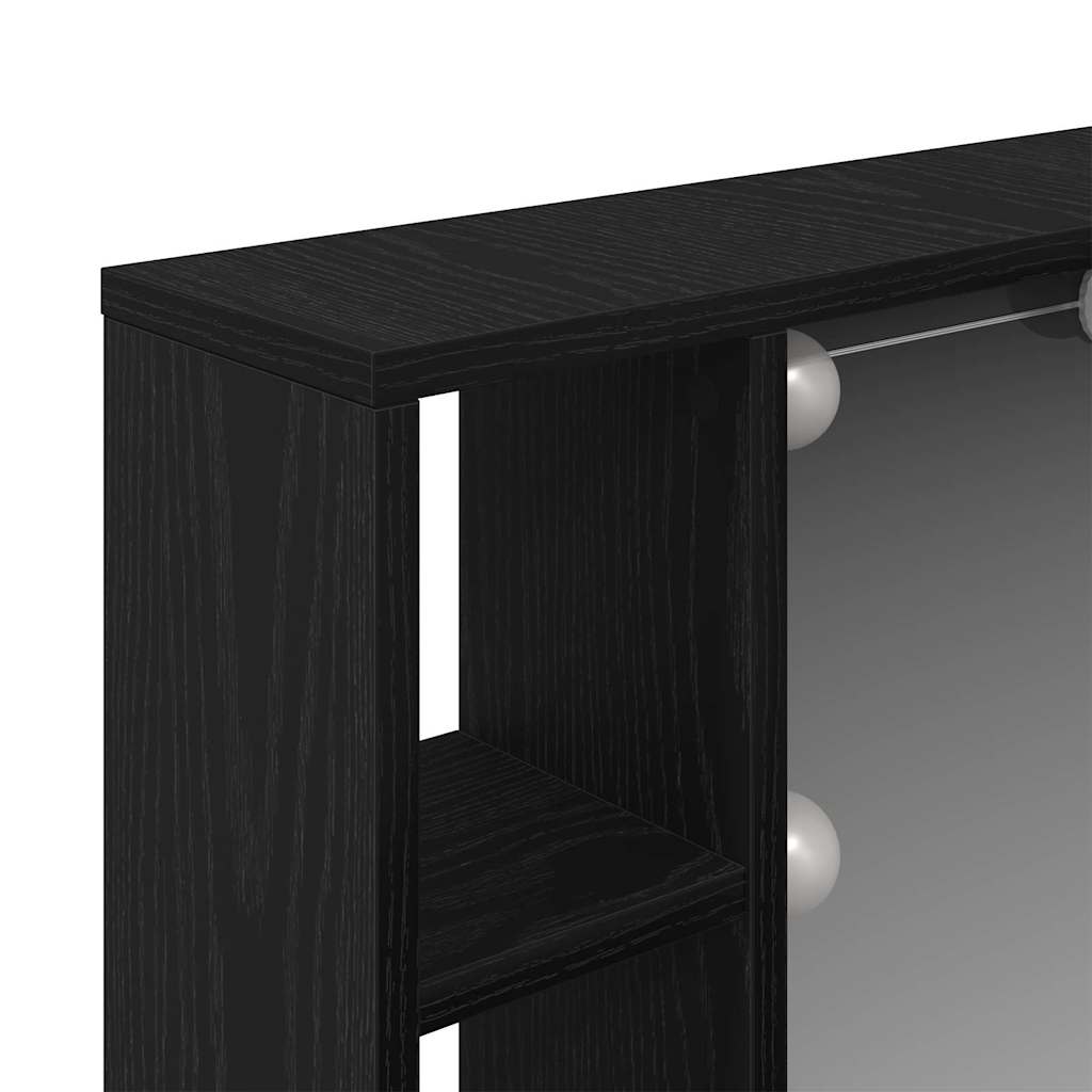 Spiegelschrank Schwarze Eiche 76 x 15 x 55 cm Holzwerkstoff