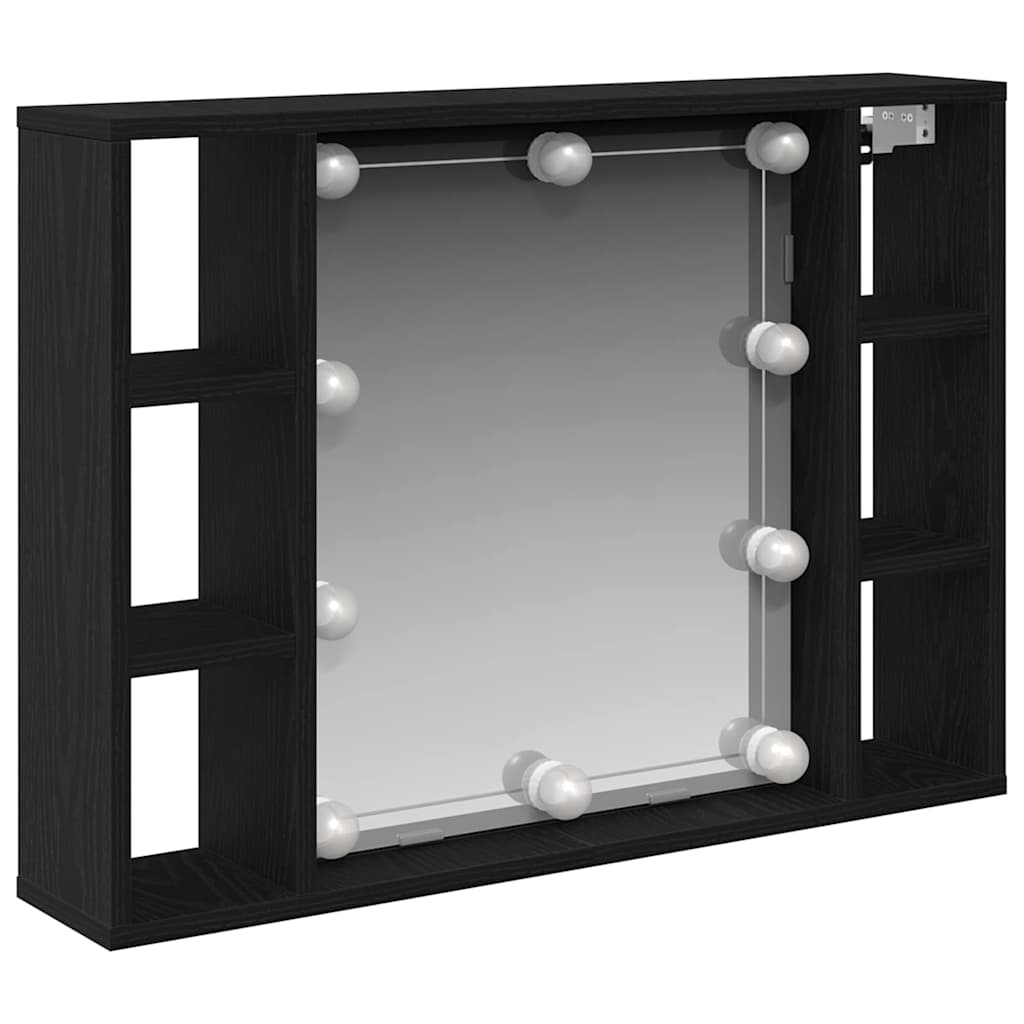 Spiegelschrank Schwarze Eiche 76 x 15 x 55 cm Holzwerkstoff