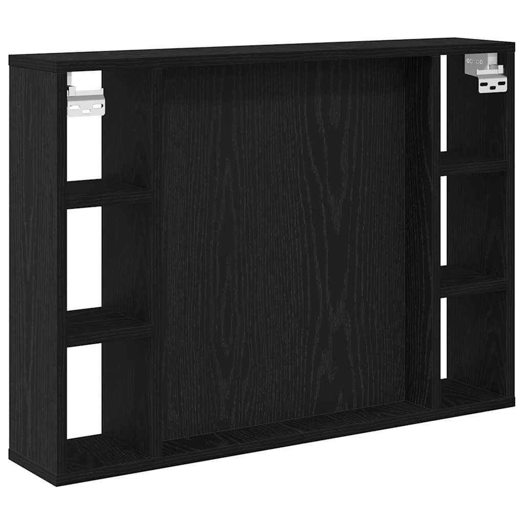 Spiegelschrank Schwarze Eiche 76 x 15 x 55 cm Holzwerkstoff