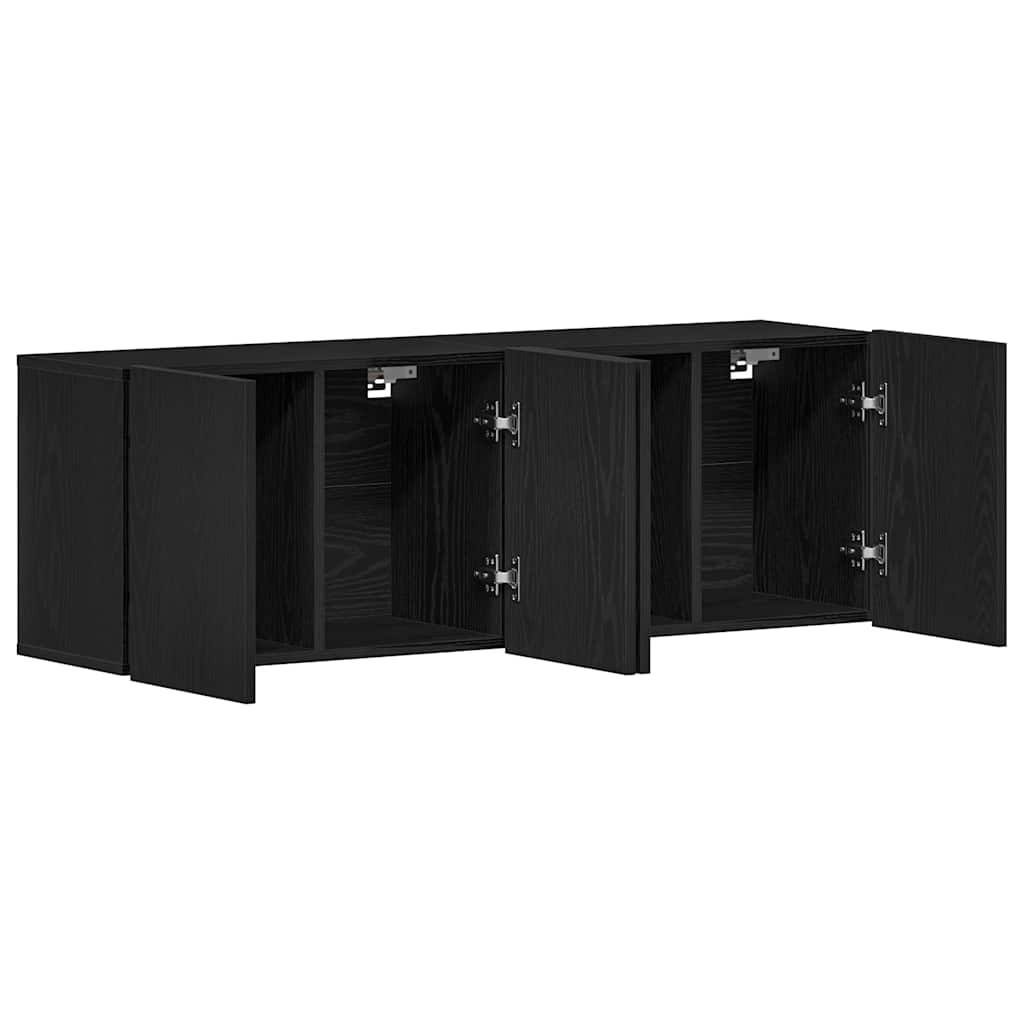 TV-Schränke 2 Stk. Schwarze Eiche 120 x 30 x 41 cm Holzwerkstoff