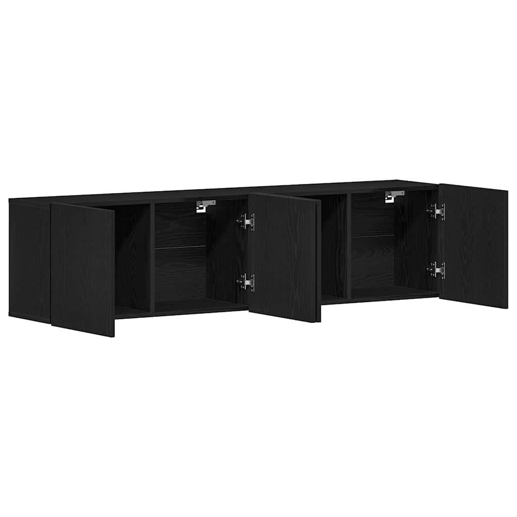 TV-Schränke 2 Stk. Schwarze Eiche 160 x 30 x 41 cm Holzwerkstoff