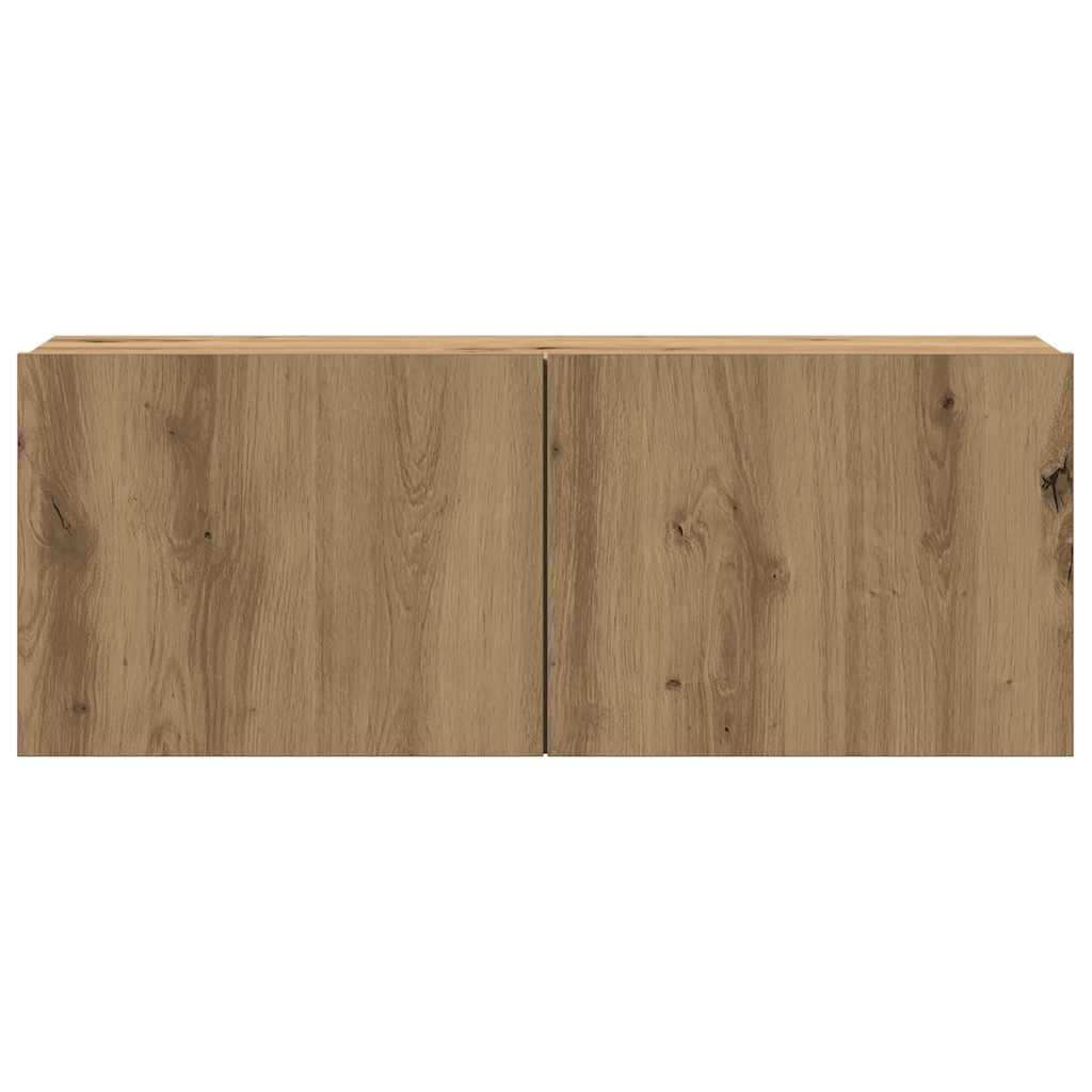 8-tlg. TV-Schrank-Set Wandmontage Artisan-Eiche Holzwerkstoff