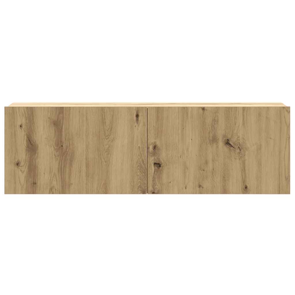 6-tlg. TV-Schrank-Set Wandmontage Artisan-Eiche Holzwerkstoff