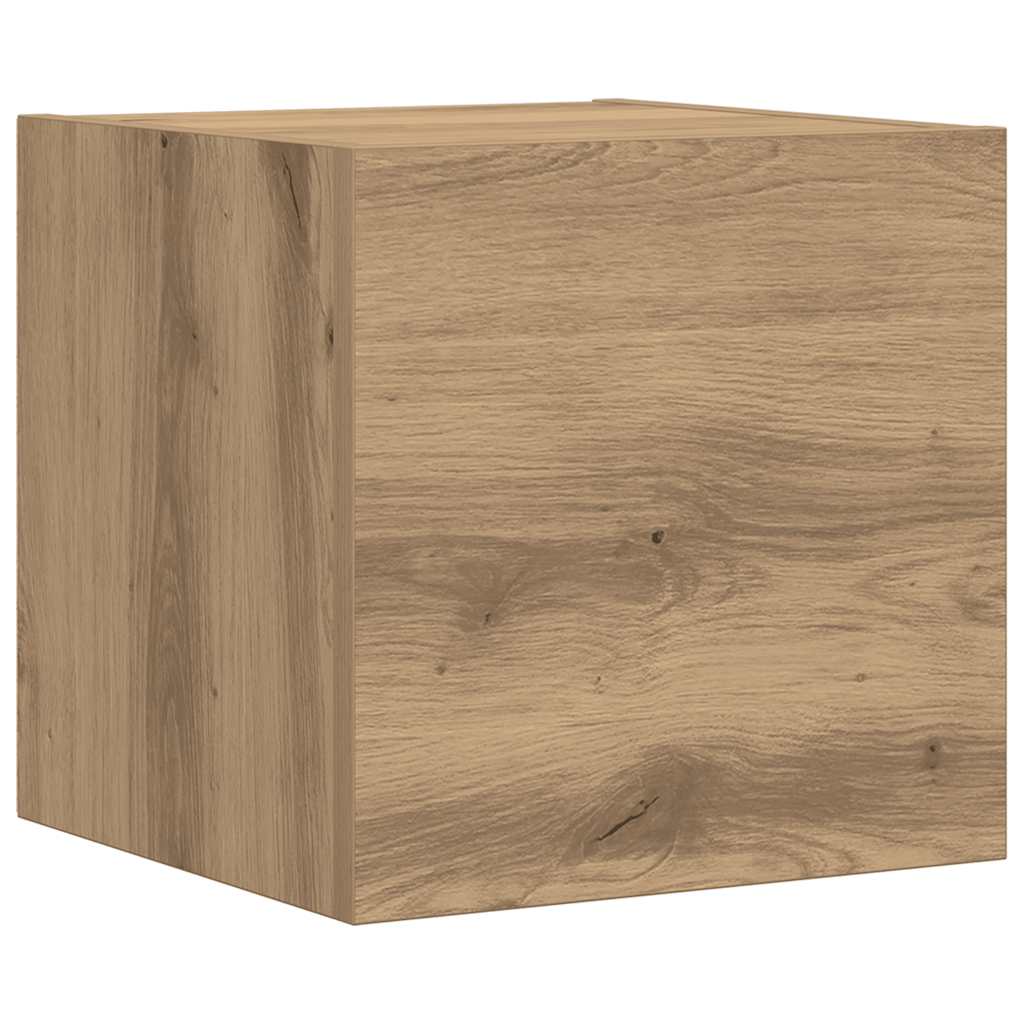 7-tlg. TV-Schrank-Set Wandmontage Artisan-Eiche Holzwerkstoff