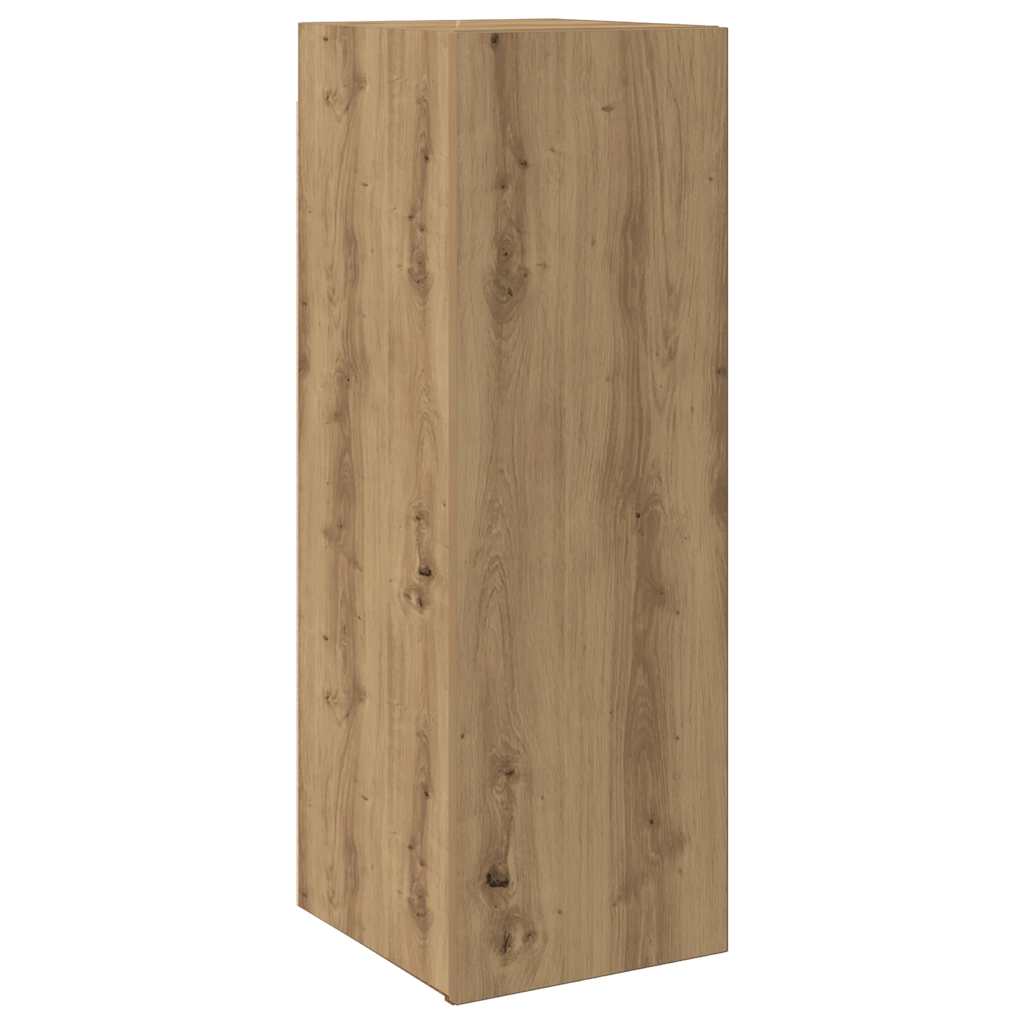 8-tlg. TV-Schrank-Set Wandmontage Artisan-Eiche Holzwerkstoff