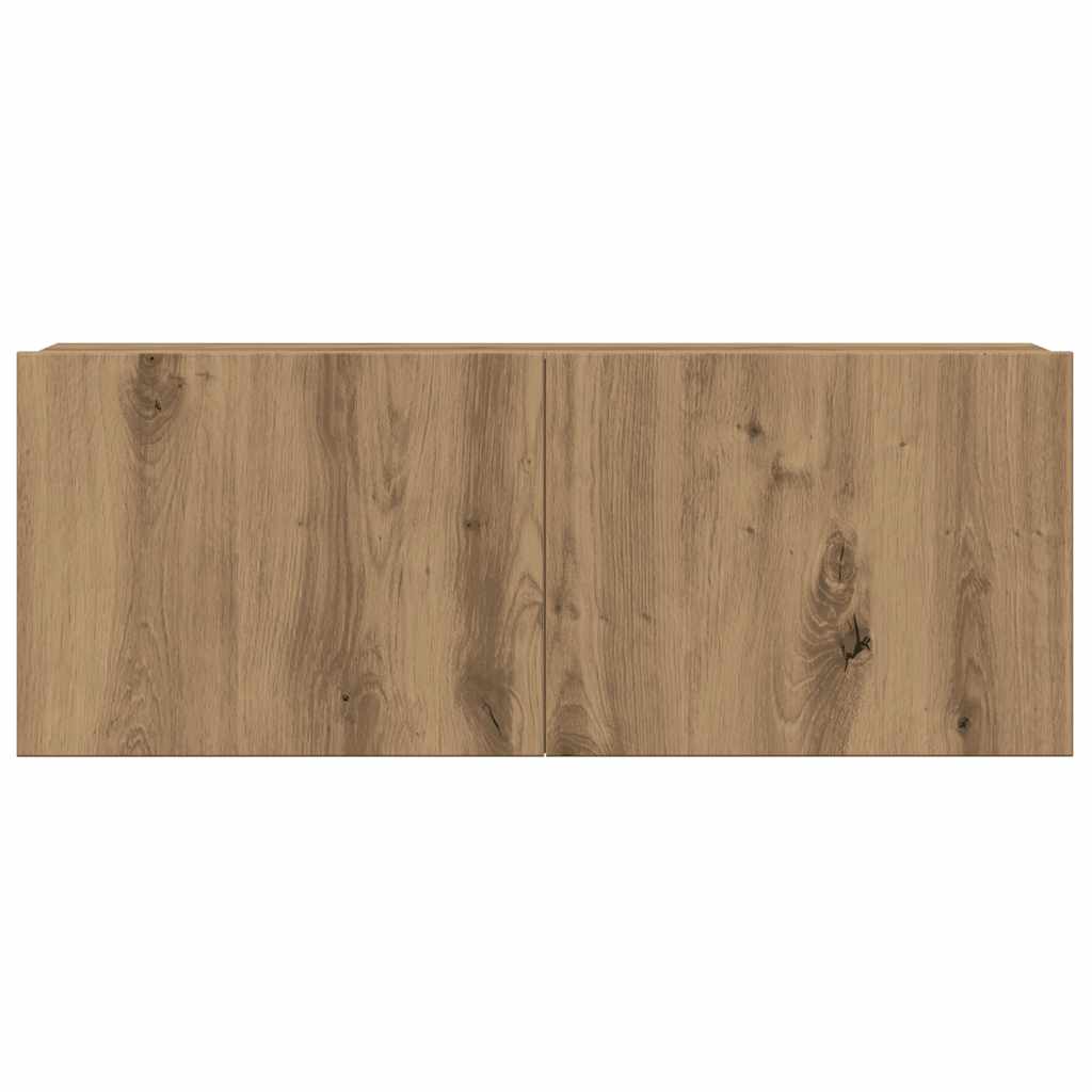4-tlg. TV-Schrank-Set Wandmontage Artisan-Eiche Holzwerkstoff