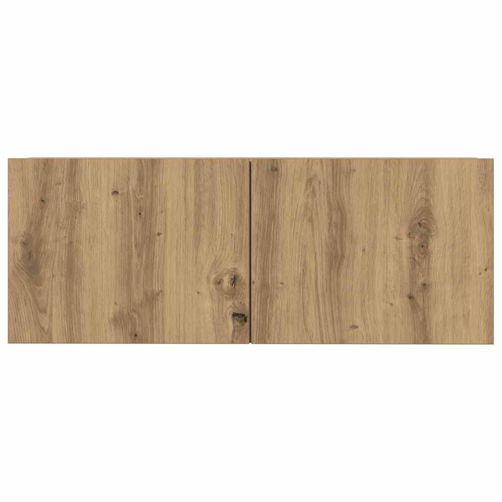 4-tlg. TV-Schrank-Set Wandmontage Artisan-Eiche Holzwerkstoff