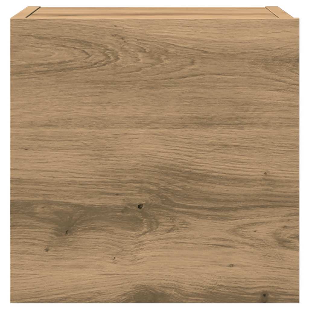 4-tlg. TV-Schrank-Set Wandmontage Artisan-Eiche Holzwerkstoff