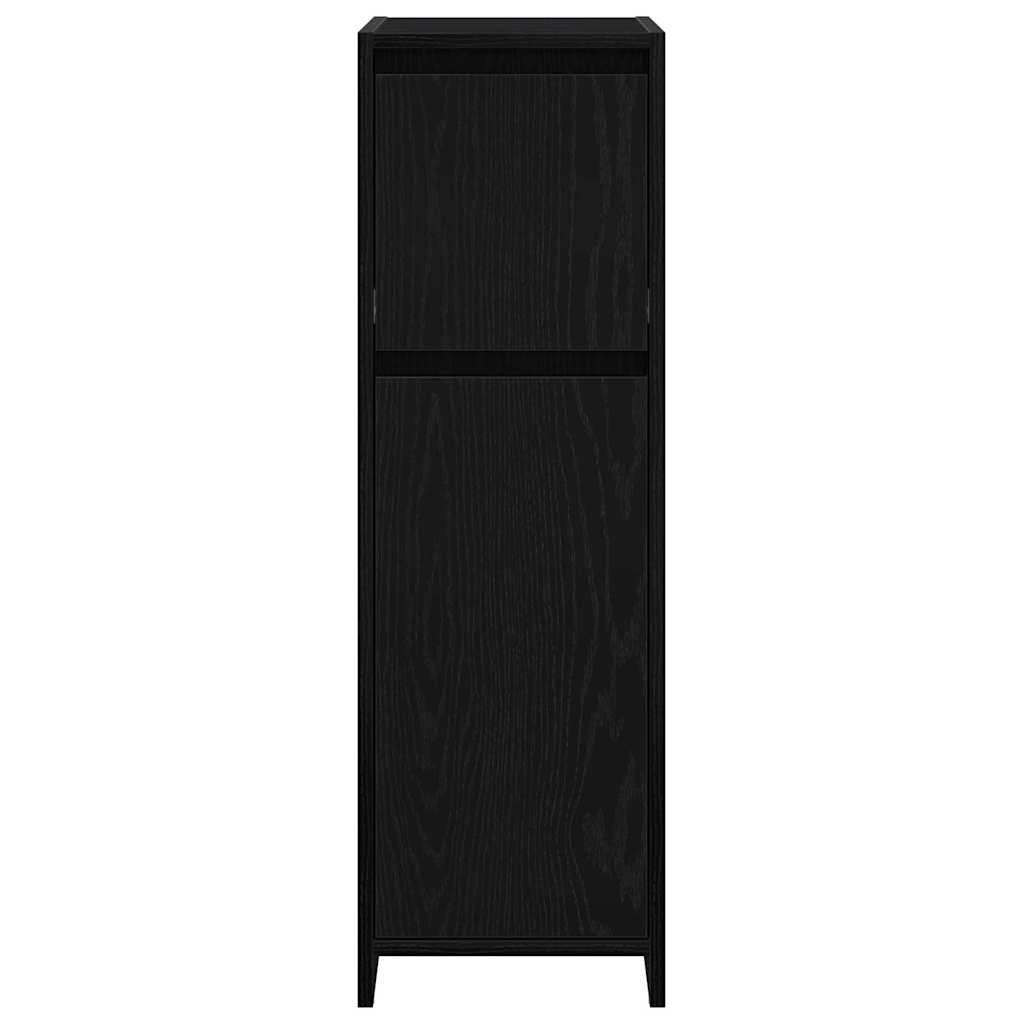 Badezimmerschrank Schwarze Eiche 30 x 30 x 95 cm Holzwerkstoff