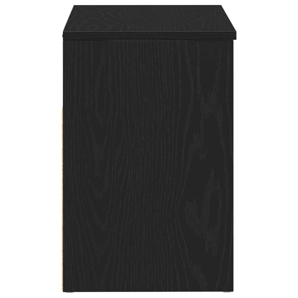 Schuhbank Schwarze Eiche 60 x 30 x 45 cm Holzwerkstoff