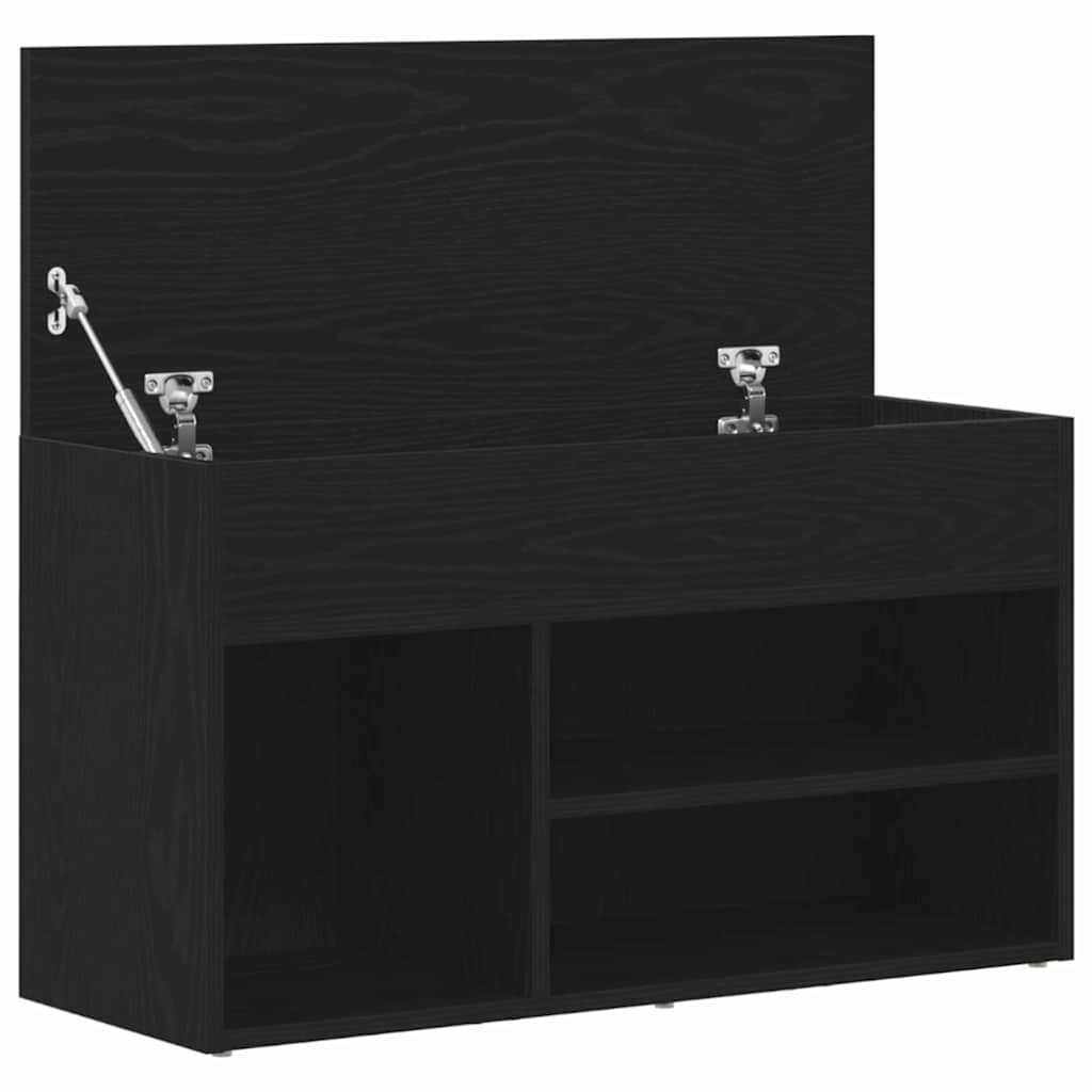 Schuhbank Schwarze Eiche 80 x 30 x 45 cm Holzwerkstoff