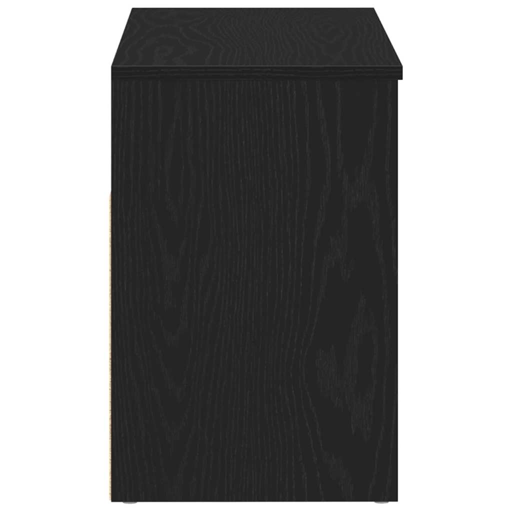 Schuhbank Schwarze Eiche 80 x 30 x 45 cm Holzwerkstoff