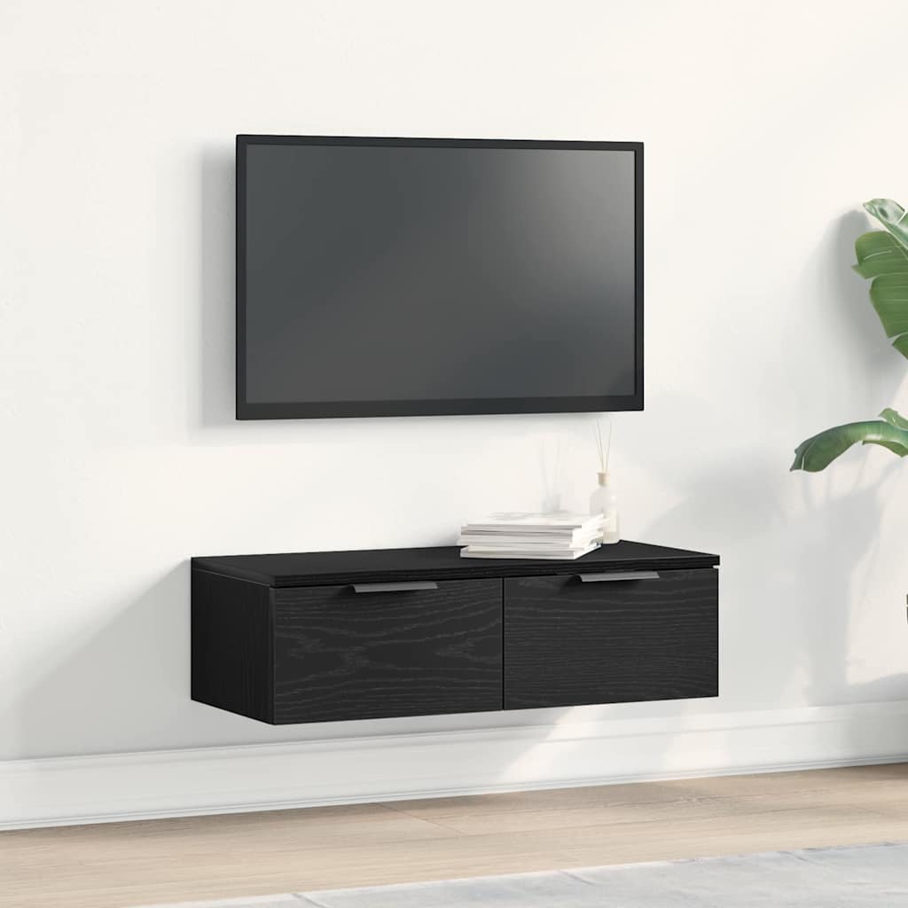 Wandschrank Schwarze Eiche 68 x 30 x 20 cm Holzwerkstoff