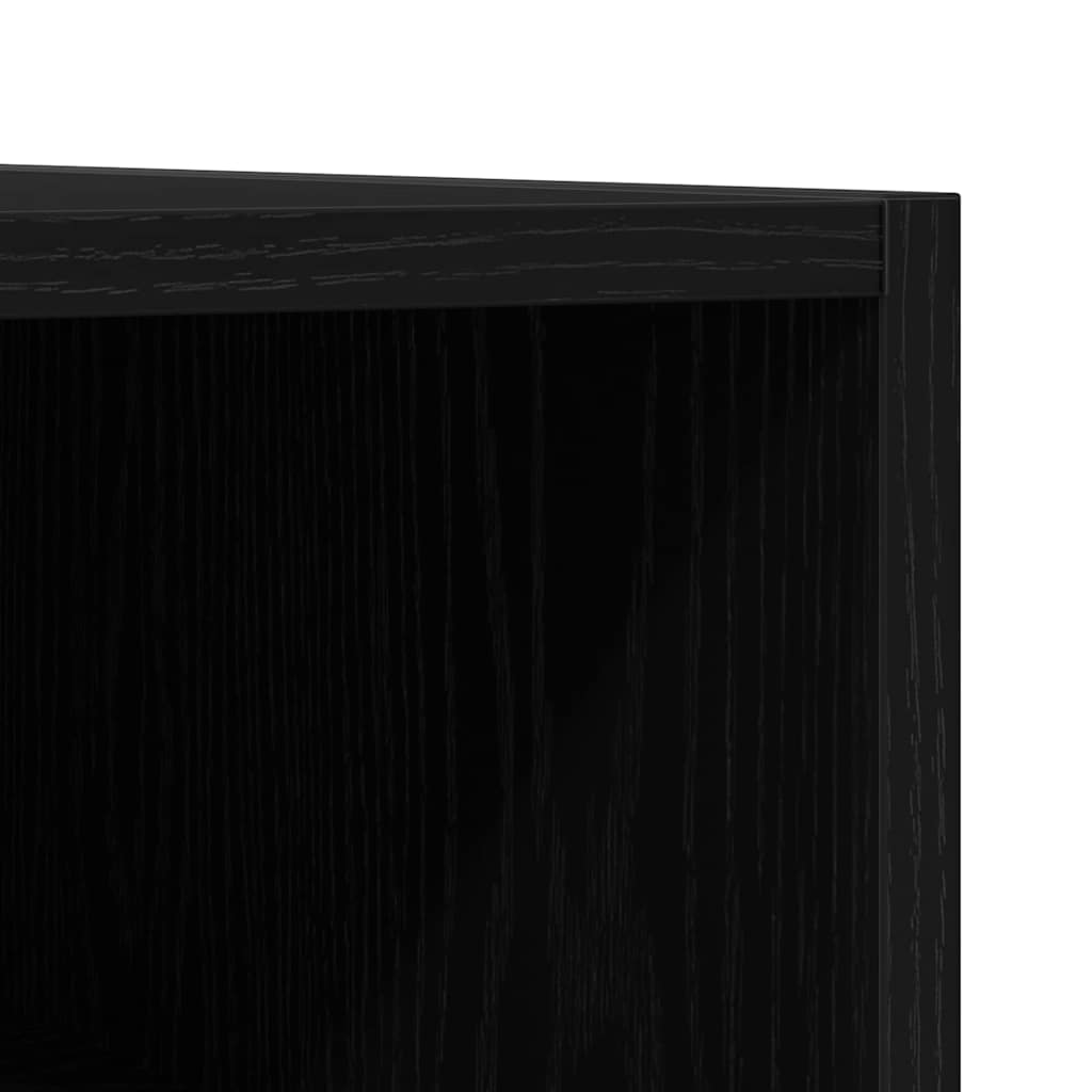 Schallplattenschrank mit Regal Schwarze Eiche 84.5 x 38 x 89 cm