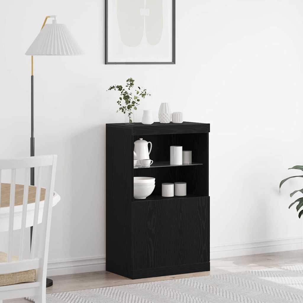 Sideboard Schwarz 60 x 37 x 100 cm Holzwerkstoff