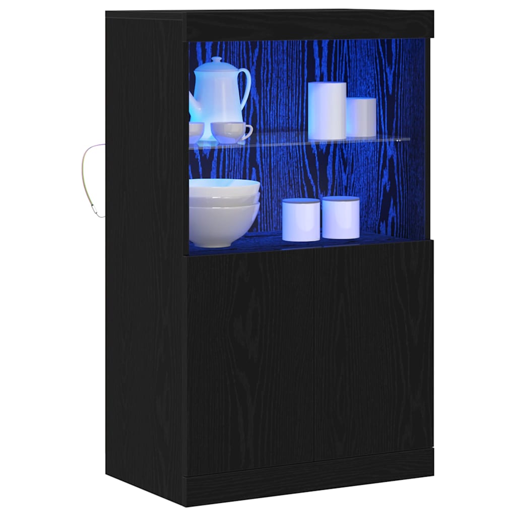 Sideboard Schwarz 60 x 37 x 100 cm Holzwerkstoff
